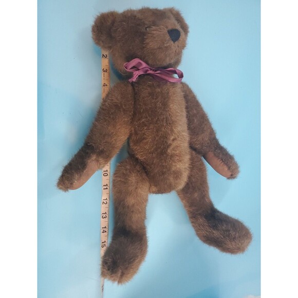 Boyds Plush Bear Vintage 90's 5 Way Jointed Brown Appx 16" Read - Picture 11 of 13